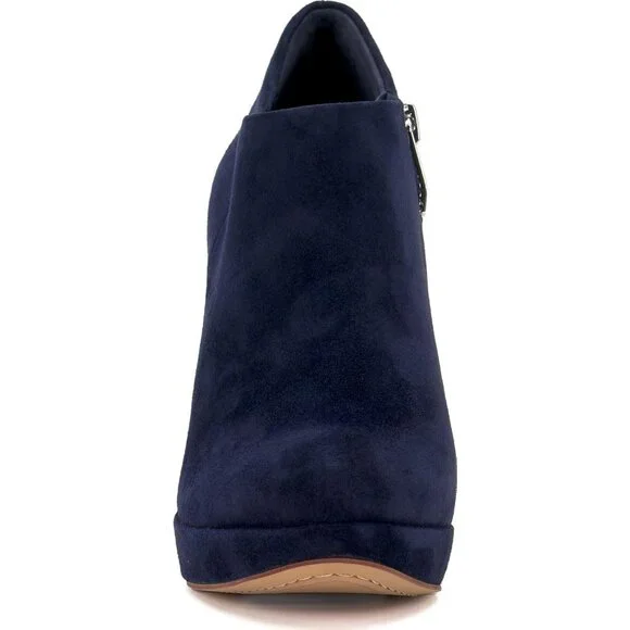 Vince Camuto Women's Inkwell Leather Closed Pointed Toe High Heel Elvin Bootie - Picture 2 of 8